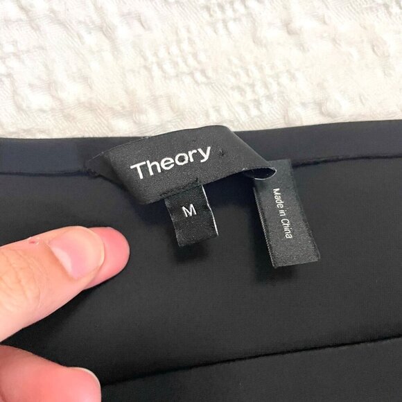 Theory Mod Knit Off-The-Shoulder Fitted Top Black Size M - Picture 3 of 6